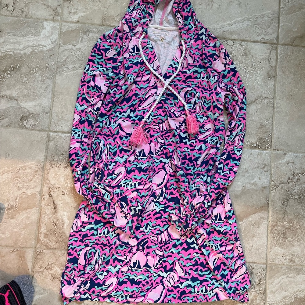Lilly Pulitzer Pink and Blue Paisley Swim Coverup